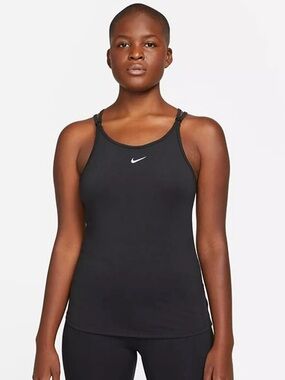 Women's Nike Dri-FIT One Luxe Slim Fit Strappy Tank Top Black Size M